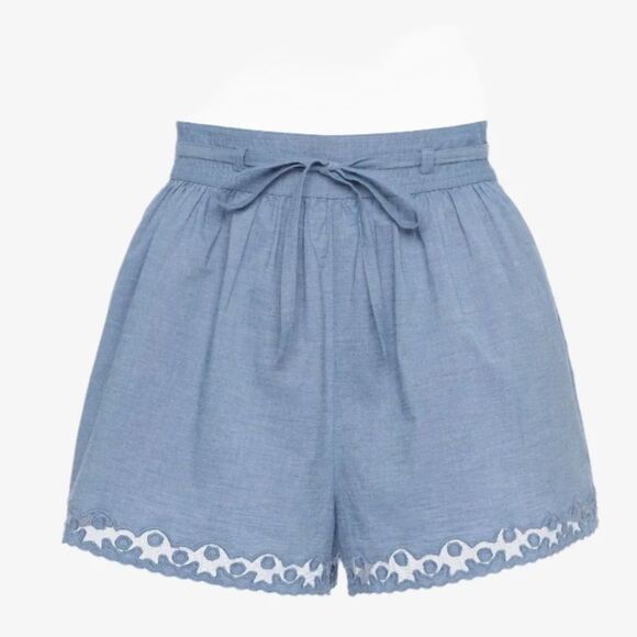 Ulla Johnson Pants - NWT Ulla Johnson Elowen Cotton Shorts in Chambray Blue Women's Sz. 6